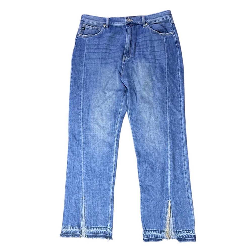 KanCan Vintage 90s High Rise Split Hem Jeans Distressed Denim Size 15/31‎